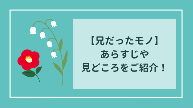 兄だったモノ　感想（見どころ・オススメしたい人など）をご紹介！