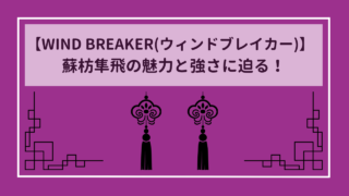 WIND BREAKER（ウィンドブレイカー）　蘇枋隼飛の魅力と強さに迫る！弱点は納豆！？