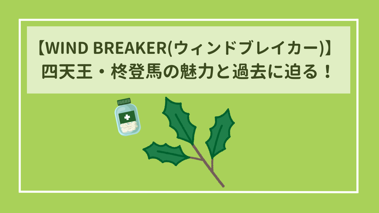 WIND BREAKER(ウィンドブレイカー)　四天王・柊登馬の魅力と過去に迫る！